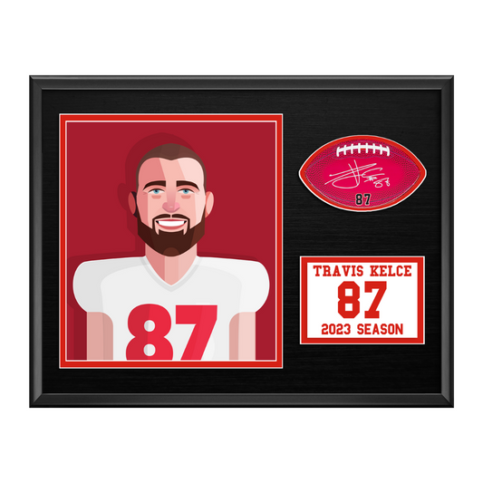 Travis Kelce Framed Signable and Image