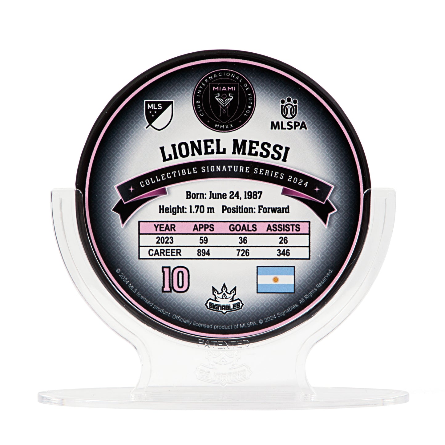 Lionel Messi - Inter Miami - 2024 Signables Sports Collectible (Black)