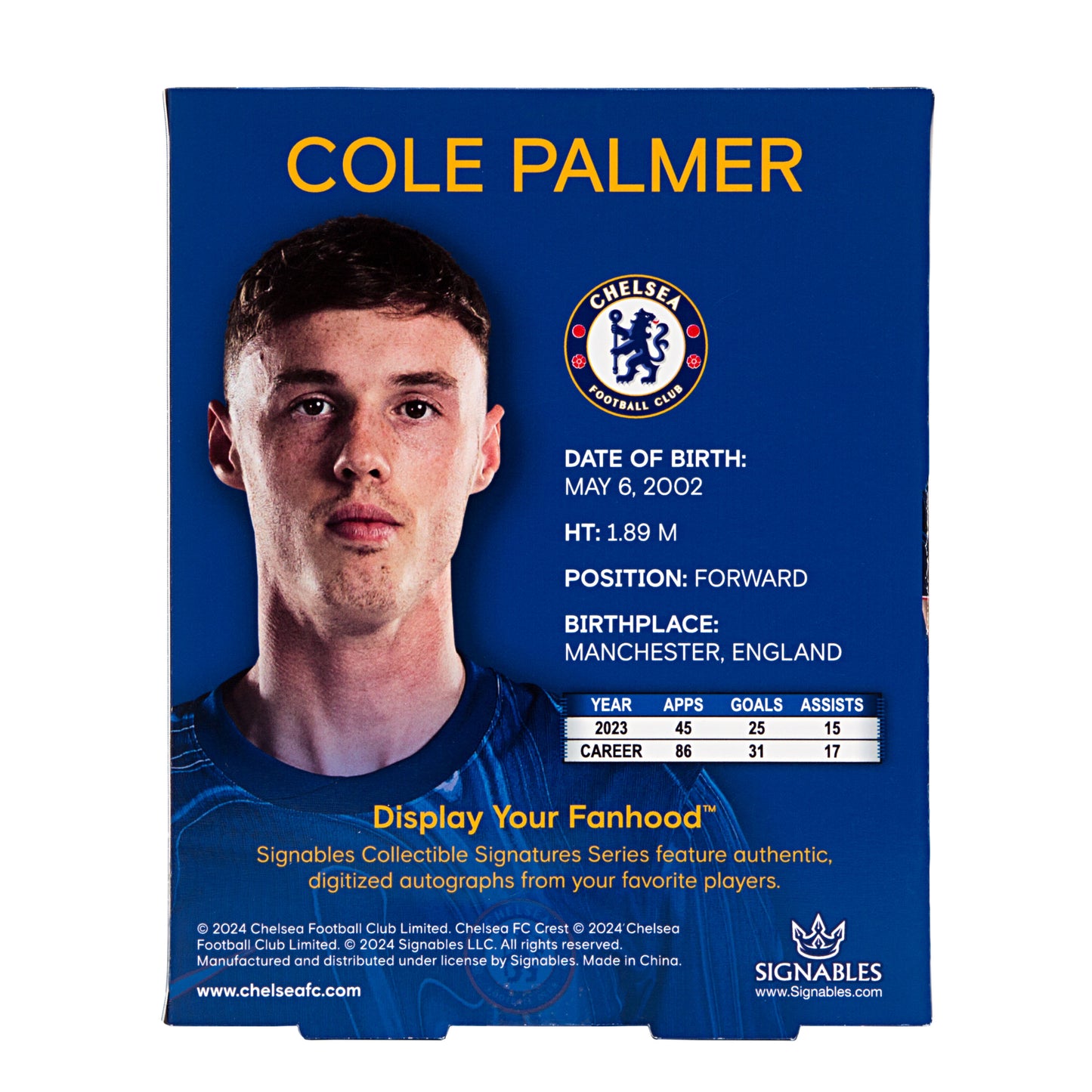 Cole Palmer - Chelsea F.C. 2024-25 Sports Collectible