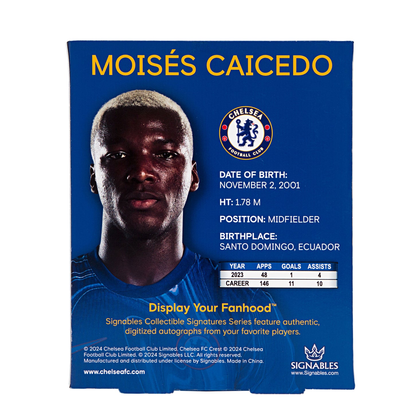 Moisés Caicedo - Chelsea F.C. 2024-25 Sports Collectible