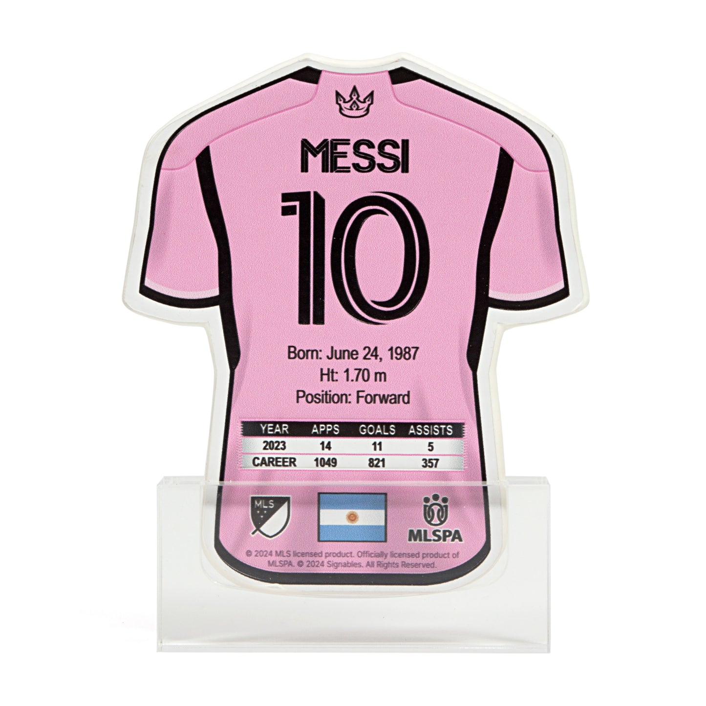 Lionel Messi - Inter Miami - 2024 Signables Sports Collectible (Pink Jersey)