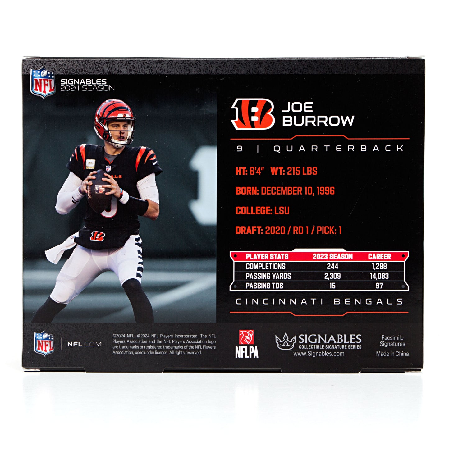 Joe Burrow Cincinnati Bengals Sports Collectible With Facsimile Signature