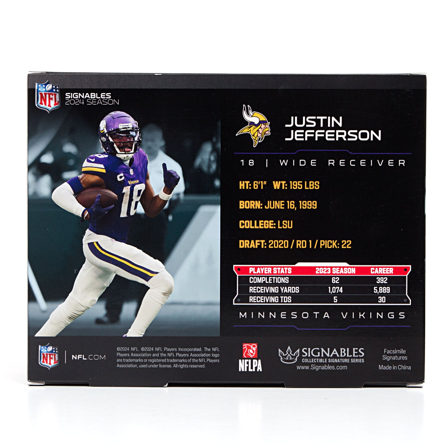 Justin Jefferson Minnesota Vikings Sports Collectible - 2024