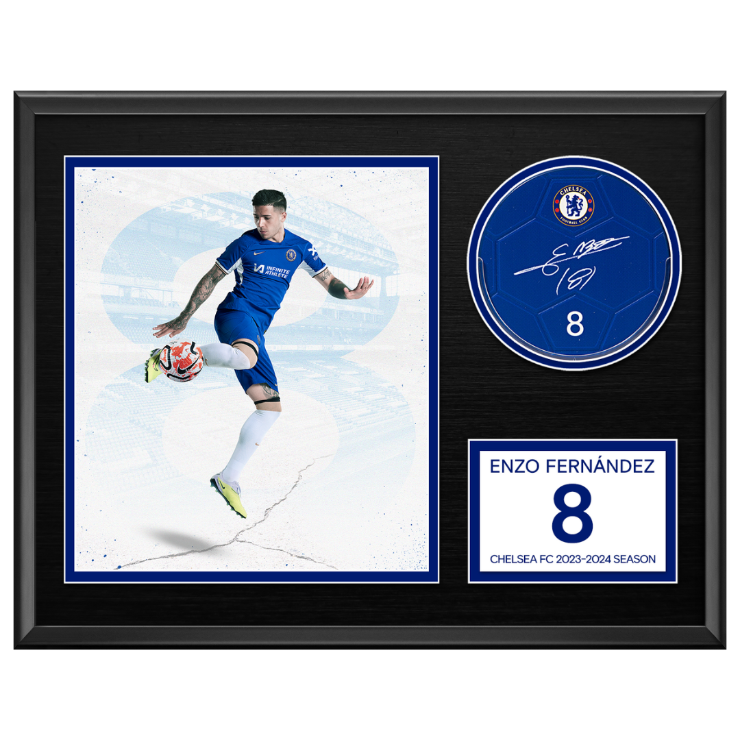 Enzo Fernandez Framed Signable and Image for the biggest Chelsea FC fans