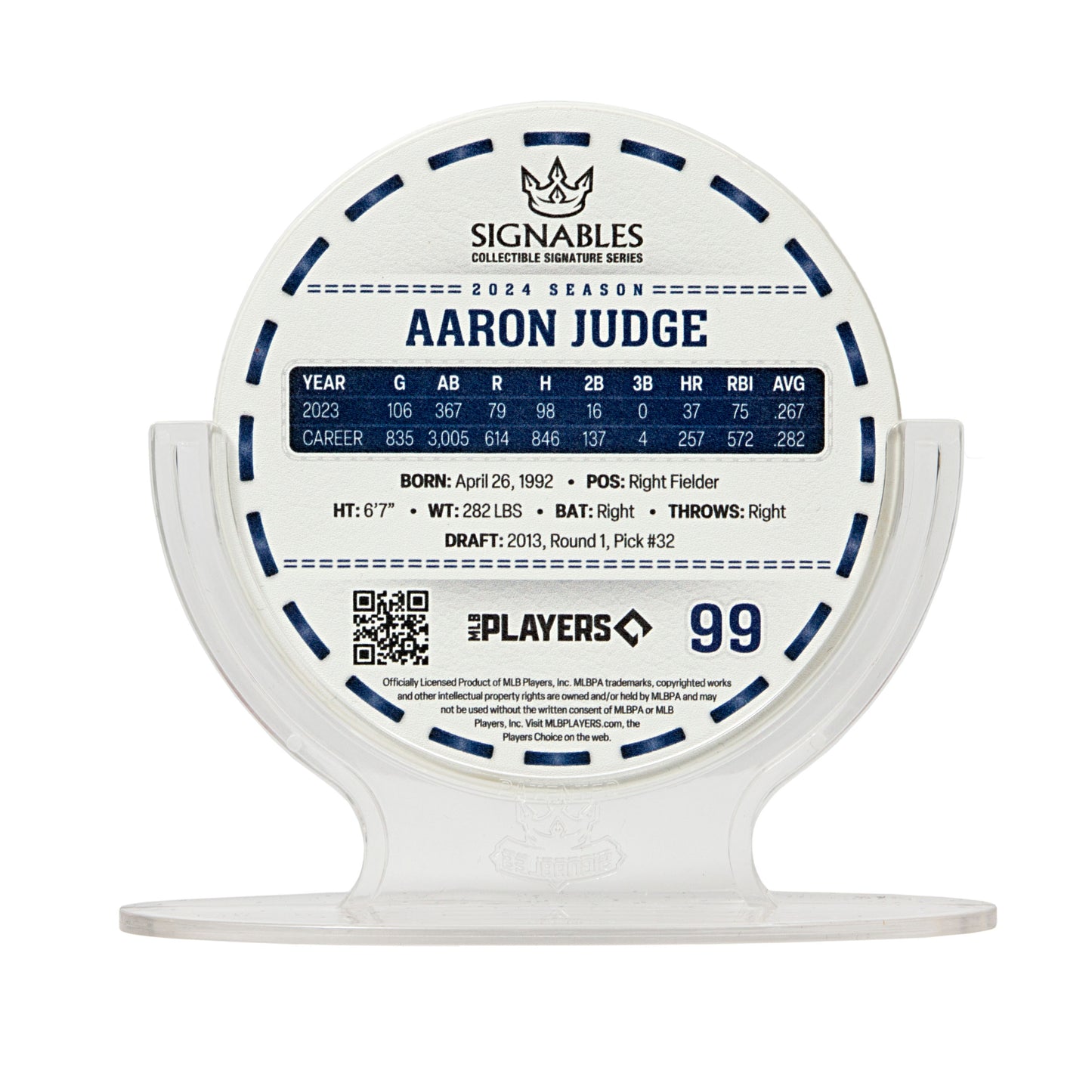 Aaron Judge MLBPA 2024 Collection Signables Baseball Sports Collectible Digitally Signed