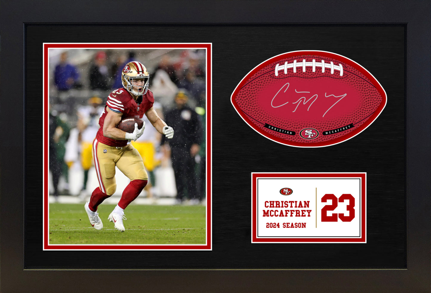 Christian McCaffrey - San Francisco 49ers - Framed Signable and Image