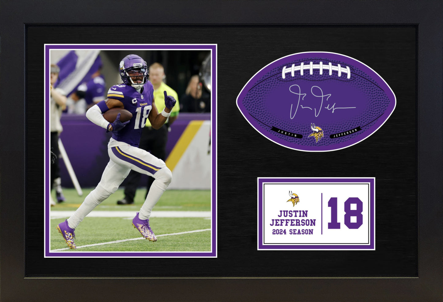 Justin Jefferson - Minnesota Vikings - Framed Signable and Image