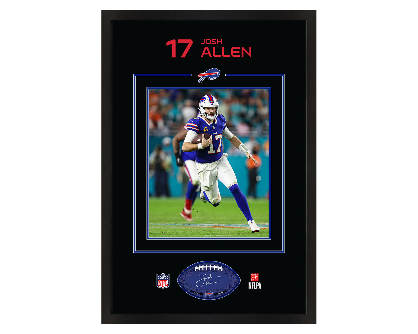 Josh Allen - Buffalo Bills - Framed Poster and Signable