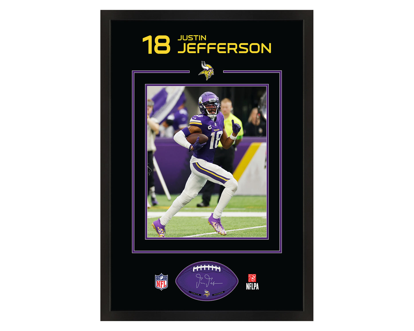 Justin Jefferson - Minnesota Vikings - Framed Poster and Signable