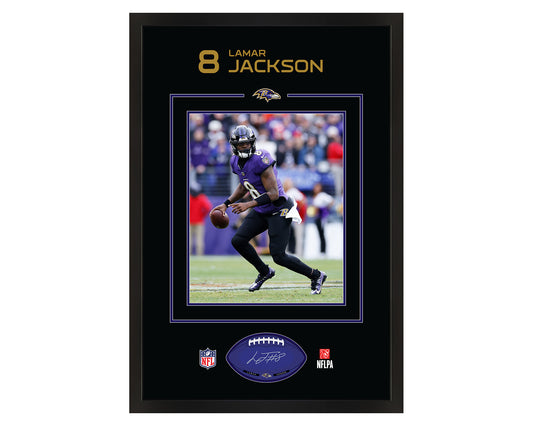 Lamar Jackson - Baltimore Ravens - Framed Poster and Signable