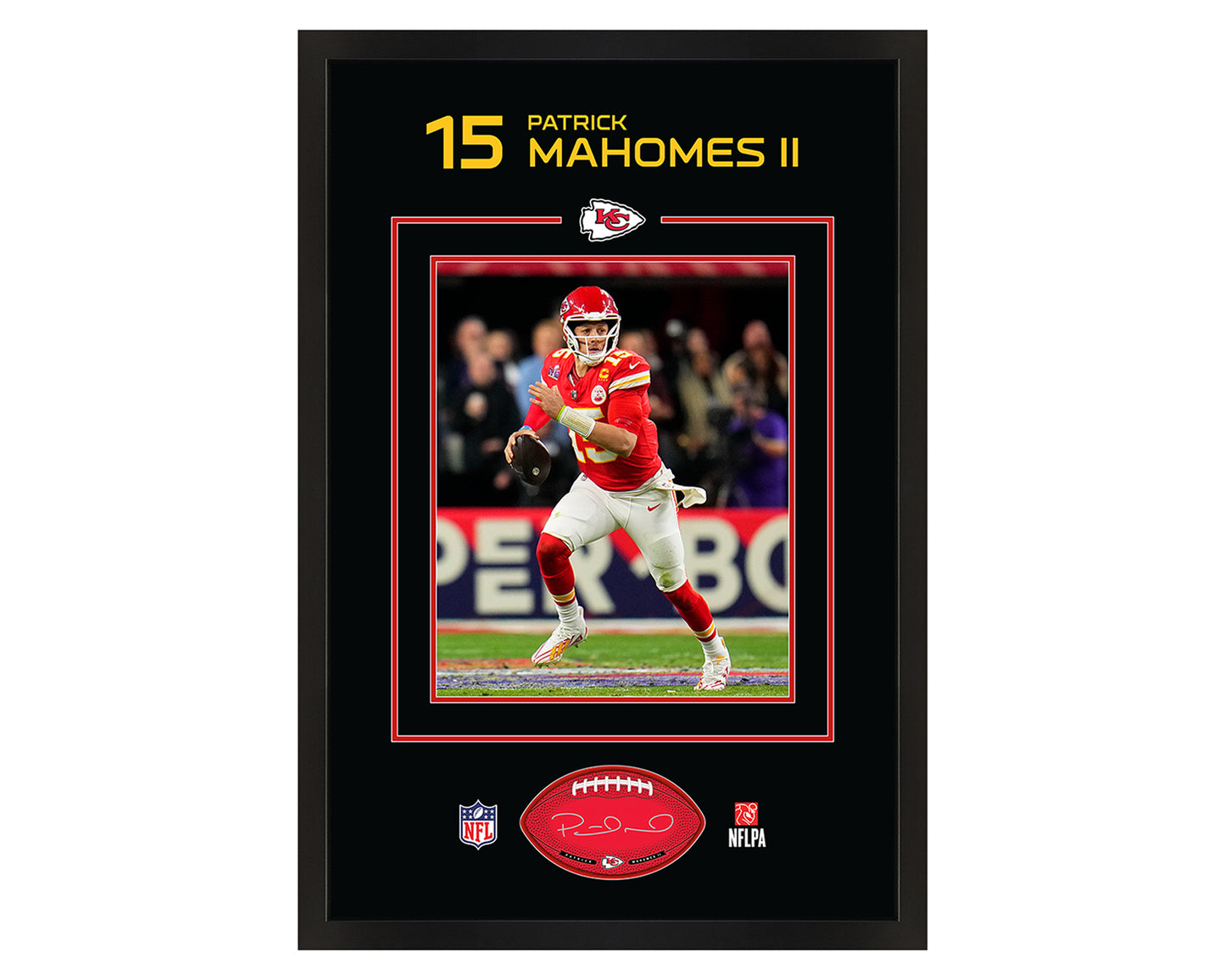 Patrick Mahomes II - Kansas City Chiefs - Framed Poster and Signable