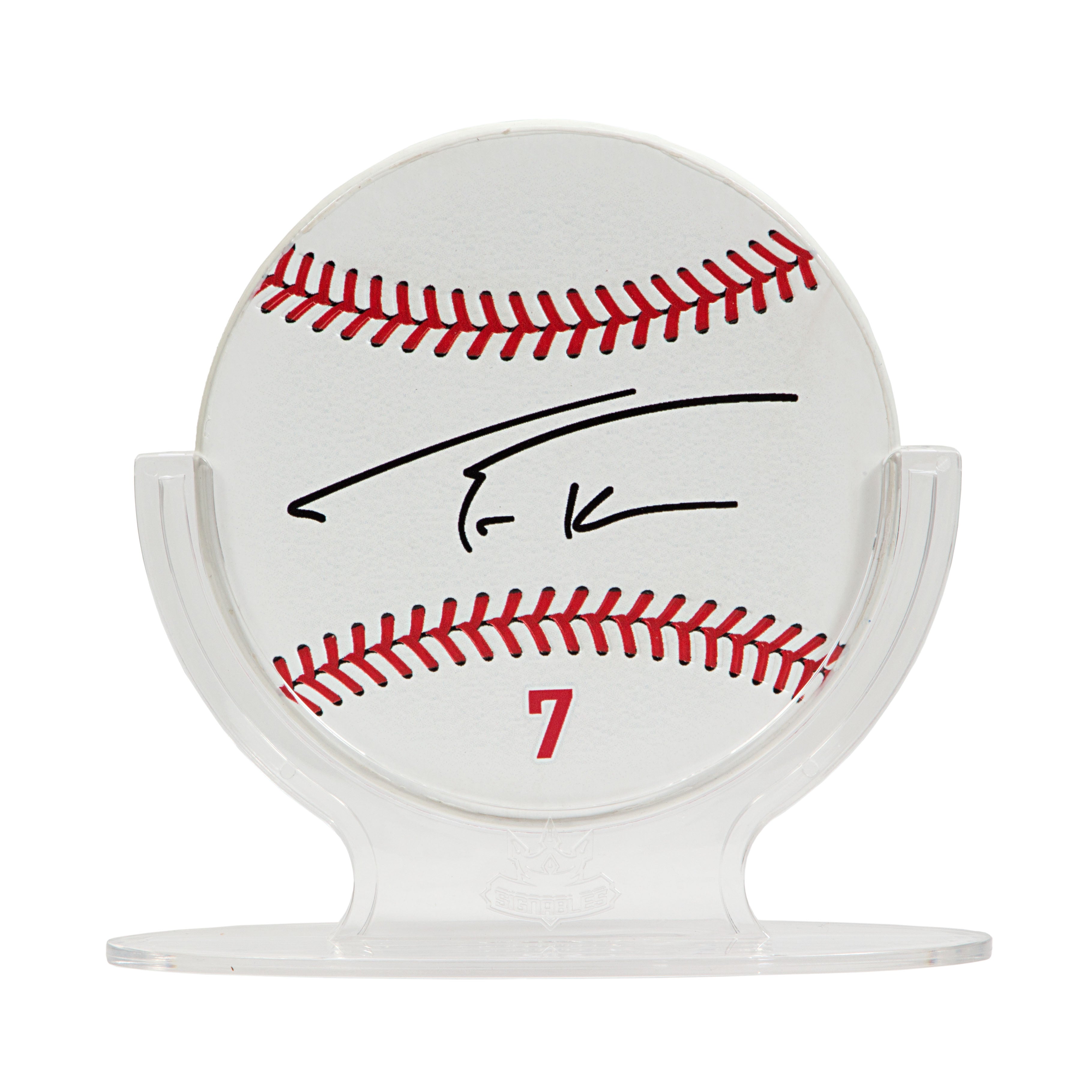 Trea Turner signed crisp white MLB deals baseball