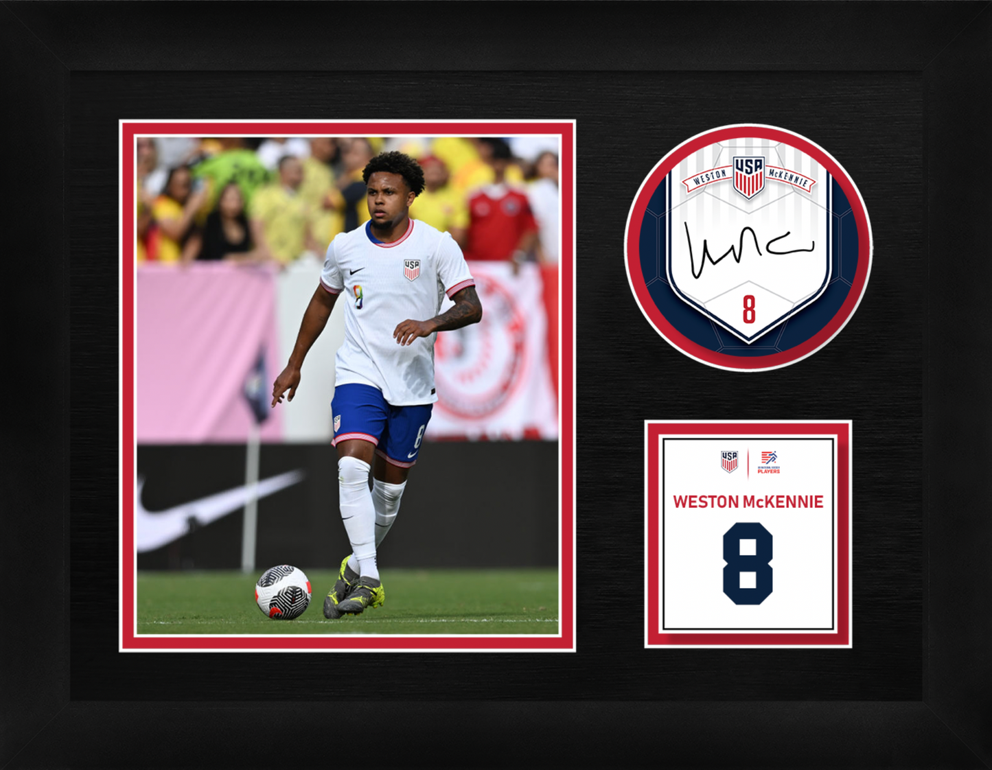 Weston McKennie - USMNT Framed Signable and Image