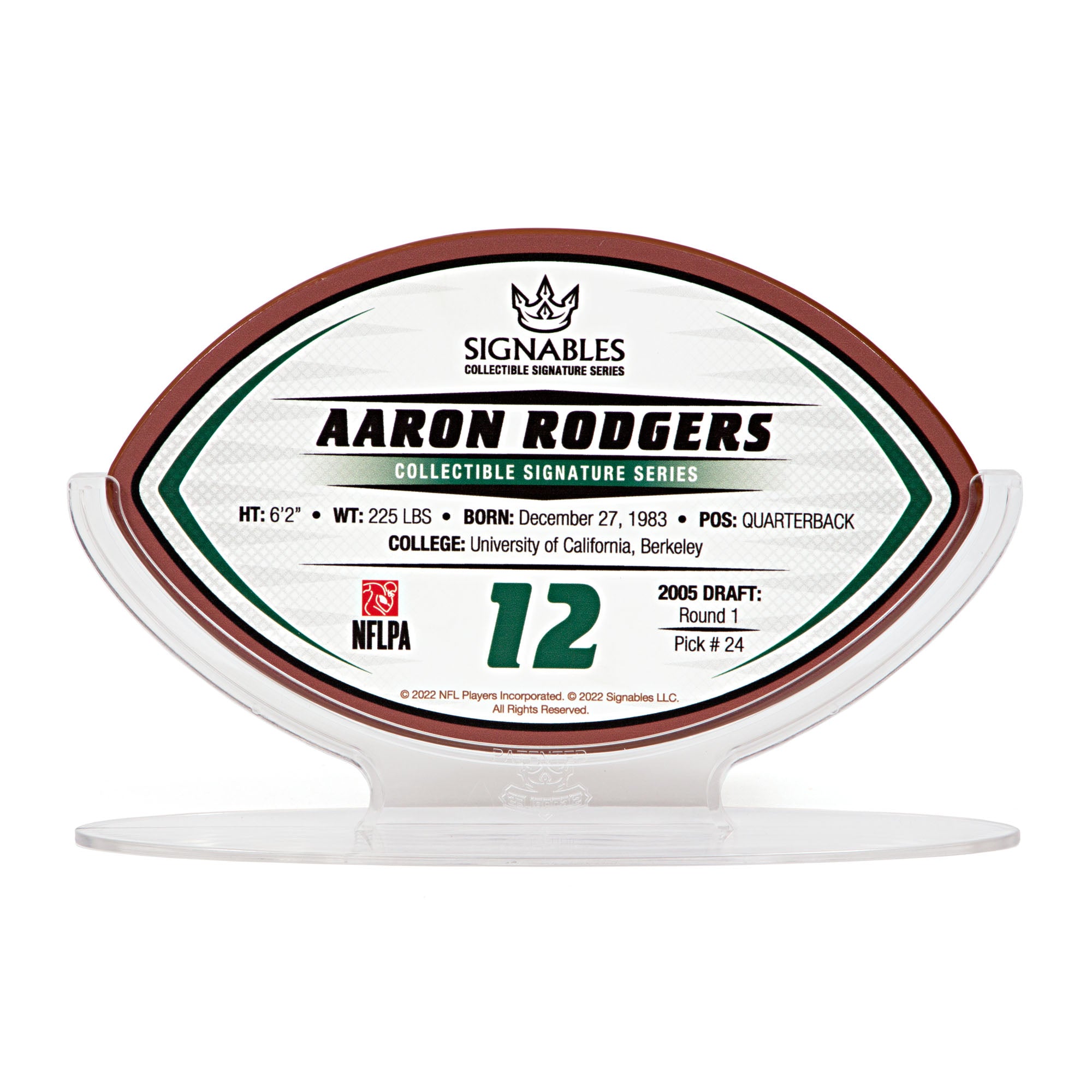 Aaron Rodgers NFLPA Sports Collectible Facsimile Signature